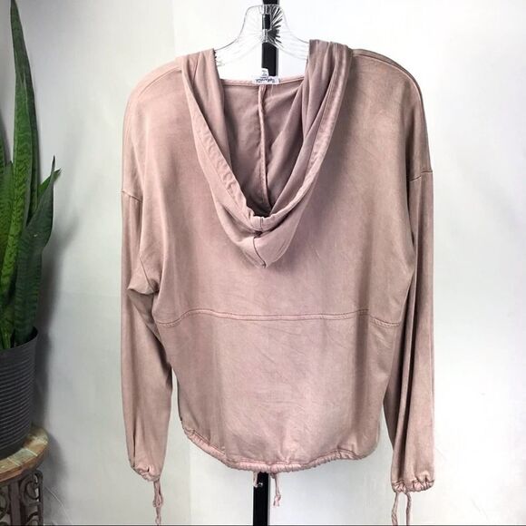 SPLENDID X-Small Pink Adjustable Hoodie W Front Pocket | SPLENDID XS Pullover - Picture 7 of 11